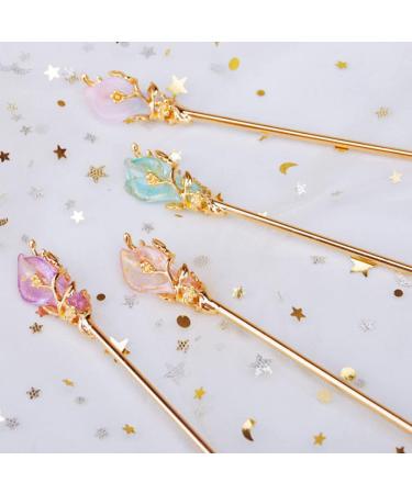 Buy Hanyzcin Chinese Hair Sticks - 4 Vintage Hairpins for Hanfu Elegant Hair Jewelry Accessories for Girls & Women - Buy Online on GoSupps.com