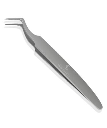 Crislashes Lash Applicator Tool  DIY Lash Extensions Tweezers for Cluster Lashes  Stainless Steel Lash Clusters Tweezers Application and Removal 1 Count (Pack of 1) Lash Appilcator Tool