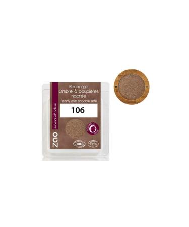 ZAO REFILL Pearly Eyeshadow 106 bronze brown eye shadow refill shimmering / pearlescent