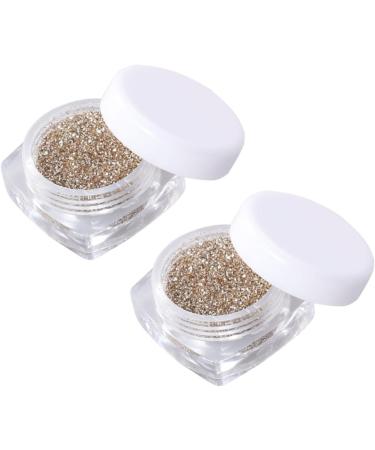 Didiseaon 2pcs glitter eyeshadow Highlighter flash loose eyeshadow glitter 1 count (Pack of 1) Golden - Buy Online on GoSupps.com