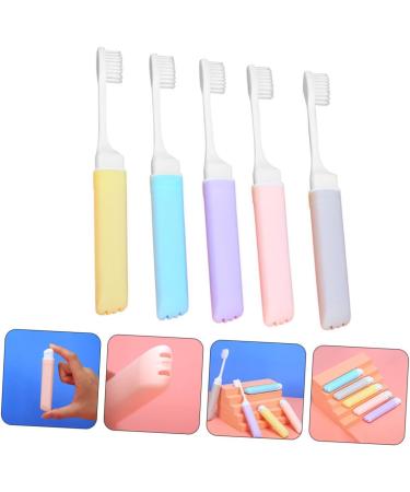 Buy Tovinanna 5-in-1 Collapsible Travel Toothbrush | Portable Mini Oral Care for Daily Use - Ideal for Travel - Buy Online on GoSupps.com
