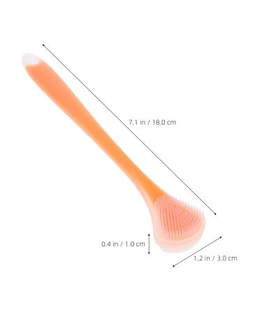 Beavorty Tongue Scraper - Silicone Double-Sided Tongue Cleaners for Oral Care & Bad Breath Elimination | Professional Dental Scraper Kit - Orange - Buy Online on GoSupps.com