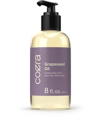 Grapeseed Oil | 8 fl oz | Moisturizing Oil for Face  Hair  Skin & Nails | Free of Parabens  SLS  & Fragrances