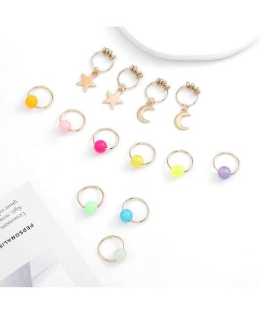 Star & Moon Dreadlock Charms & Beads Set - Formery Gold Jewelry Clips for Locs, Hair Accessories for Women & Girls - Buy Online on GoSupps.com