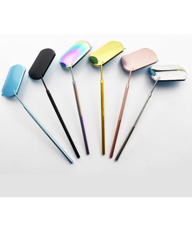 rongweiwang Eyelash Mirror Makeup Checking Beauty Tool Long Handle Mirrors Accessory for Check Portable Stainless Steel Durable Colorful - Buy Online on GoSupps.com