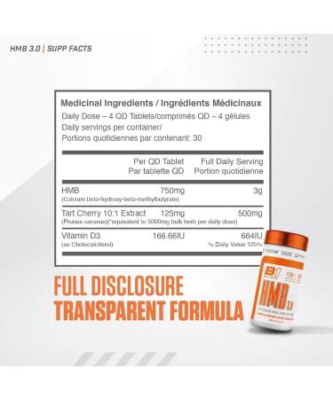 HMB 3.0 Ballistic Supps Improves Recovery Decreases Soreness and Muscle Loss - 120 Capsules - 30 Day Supply - Buy Online on GoSupps.com