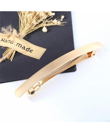 yangzerang Vintage Rectangular Hairpin Slim Long Spring Hair Clips Smooth Surface Hair Clips Barrettes Flat Hair Clasp Clip - Buy Online on GoSupps.com