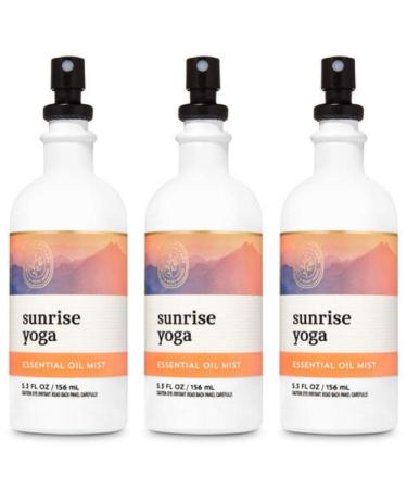Bath and Body Works SUNRISE YOGA Essential Oil Mist 5.3 Fluid Ounce - 3 Pack
