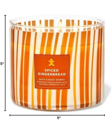 Spiced Gingerbread 3 Wick Candle - 14.5 oz | Natural Essential Oils | International Shipping Available - Buy Online on GoSupps.com