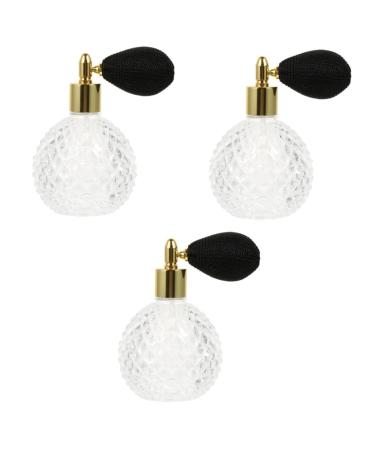 POPETPOP 3 Sets Perfume Bottle Air Mister for Essential Oils Gold Spray Bottle Aromatherapy Bottle Perfume Sprayer Perfume Vintage Perfume Replacement Cap Lotion Container Glass