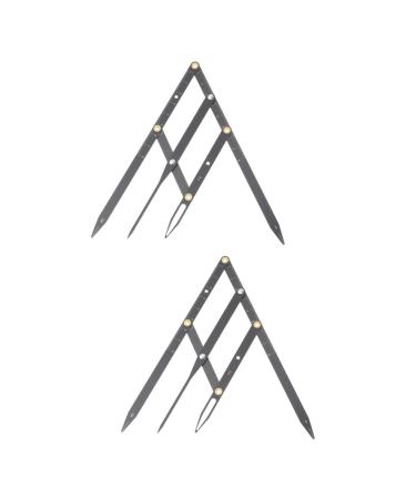 Ipetboom 2pcs Eyebrow Scale Vernier Caliper Gauge Ruler Eyebrow Measuring Ruler Adjustable Positioning Ruler 16X4.5X0.6CMx2pcs Blackx2pcs