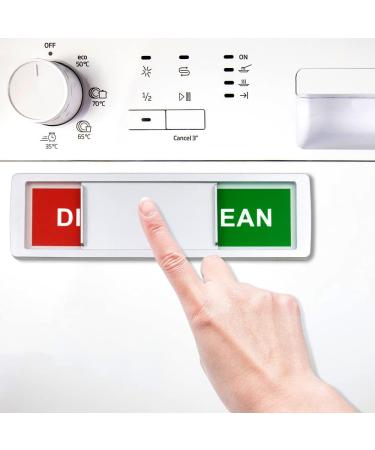 2 Pieces Dishwasher Clean Dirty Sign Slide Clean Dirty Indicator Easy to Read Clean Dirty Sign with Clear Bold and Colored Text for Dishwasher silver - Buy Online on GoSupps.com