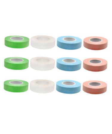 Beaupretty 12 Rolls Lash Tape micropore lash tape lash extension tape breathable lash tape lash extensions green duct tape DIY Lash Grafting Tape mascara non-woven fabric medical
