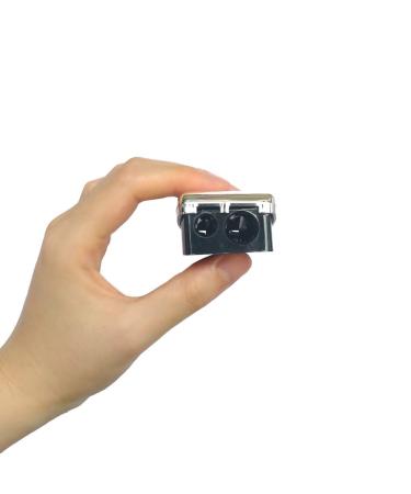 JOSALINAS Dual Makeup Sharpener - 2 Pack for Cosmetic Eyebrow Eyeliner Pencil | Silver Finish - Buy Online on GoSupps.com