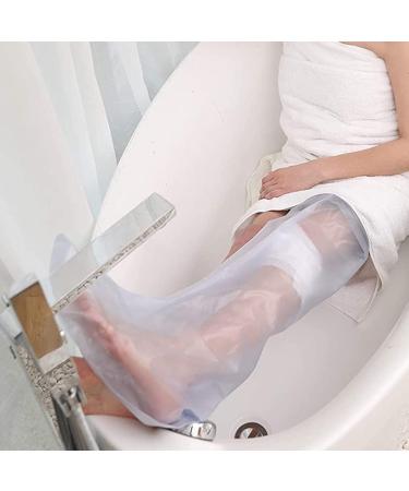 Lizusidtsy Waterproof Cast Cover Leg Adult Full Leg Shower Protector Watertight Protection for Foot Ankle Knee Wound - Buy Online on GoSupps.com