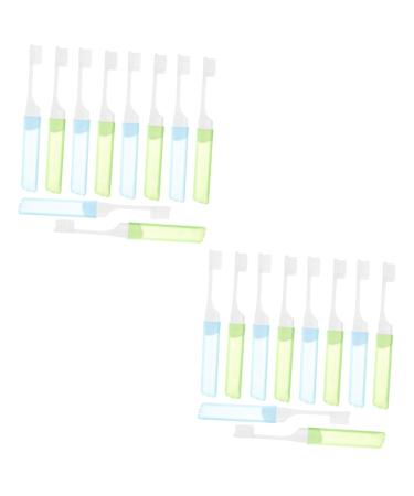 Healeved 20pcs Portable Toothbrush Cleaning Brush Manual Travel Soft Brush Wire Accessories