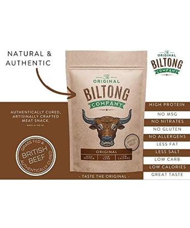 The Original Biltong Company - High Protein British & Irish Beef Snack (250g) - Buy Online on GoSupps.com