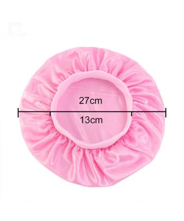 LEORX 5pcs Children Satin Sleeping Cap Set - Soft Bonnet with Wide Elastic Band for Kids (Yellow Purple Black Pink Red) - Buy Online on GoSupps.com