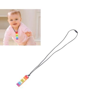 Baby Teething Necklace: Colorful Silicone Pendant for Gum Massage and Sensory Stimulation (Orange) - Buy Online on GoSupps.com