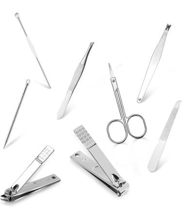 Nail Clippers Set Nail Clipper Set Black Stainless Steel Nail Manicure Tools Home Beauty Nail Set Travel Portable Gift Box Nail Set 8 Pieces (Color : A) - Buy Online on GoSupps.com