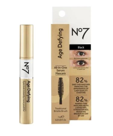 No7 Mascara S rum Tout-en-Un Anti- ge Noir Noir 7 ml (Lot de 1)