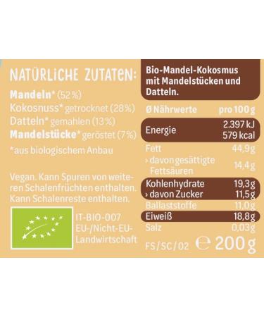 Oatsome Sunny Coco | Vegan Almond & Coconut Spread | 100% Natural | No Sugar No Palm Oil | Bio | Perfect Breakfast | 200g - Buy Online on GoSupps.com