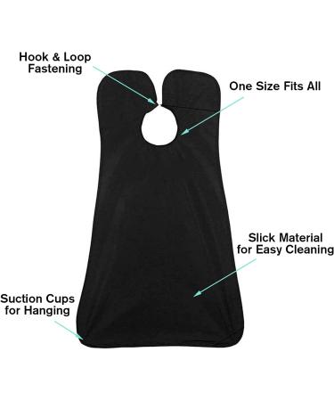 Beard Bib Apron for Men - Easy Shaving and Trimming with Non-Stick Beard Cape and Suction Cups - Grooming Cloth - Best Men's Gift - Buy Online on GoSupps.com