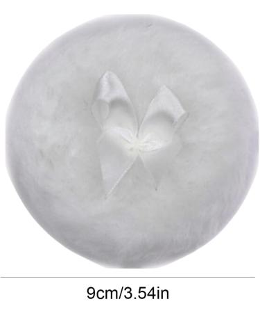 Fulenyi Powder Puff for Body - Soft Round Body Cosmetic Powder Loose Puff with Ribbon Bow | Dry Makeup Tool Body Powder Applicator for Baby Kid Adult White - Buy Online on GoSupps.com