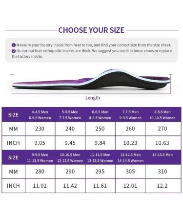 3ANGNI Orthopedic Arch Support Insole for Plantar Fasciitis & Flat Feet - Men 4-4.5/Women 6-6.5 - 1007 Black - Buy Online on GoSupps.com