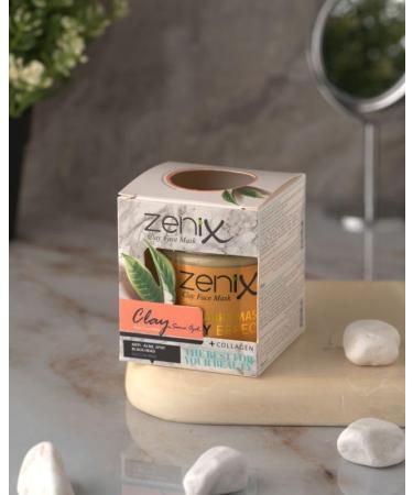 Zenix Clay Face Mask Centaury 190 g | Masque pour le visage avec argile | Cure du visage l'huile de millepertuis | Soin du visage pour hommes et femmes contre les boutons les points noirs et les - Buy Online on GoSupps.com