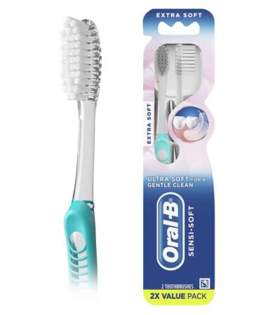 Oral-B Sensi-Soft Toothbrushes  Ultra Soft  2 Count 2 Count (Pack of 1)