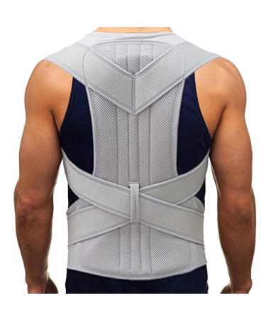 Brace Support Back Shoulder Straightener Belt Corset Upper Back Pain Relief Posture Corrector Strap Cervical Spine Belt (Color : Light Grey Size : XL) vision Light Grey XL - Buy Online on GoSupps.com