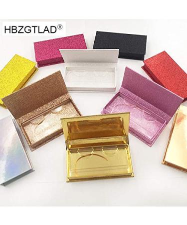 10pcs 25mm False Eyelashes Packaging Box with Custom Logo - Glitter Empty Makeup Storage Case for Fake 3D Mink Lashes (01) - Buy Online on GoSupps.com