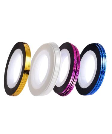 White Nail Striping Tape Rolls for DIY Nail Art Decoration - Line Stickers for Perfect Nail Tips - Buy Online on GoSupps.com