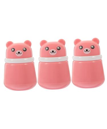 Healifty 3pcs Powder Puff Box Body Powder Baby Powders Travel Dispenser Loose Powder Sponge Empty Puff Box Cute Powder Puff Travel Powder Container Talcum Powder Container Powder Box Body 10X7CM Pink