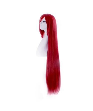 MapofBeauty 40 Dark Red Anime Costume Long Straight Cosplay Wig - Perfect Party Accessory - Buy Online on GoSupps.com
