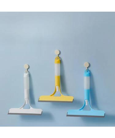 Glass Brush Glass Cleaner Wiper Multi-Function Spray Cleaning Brush Bathroom Mirror Silicone Rubber Strip Yellow - Buy Online on GoSupps.com