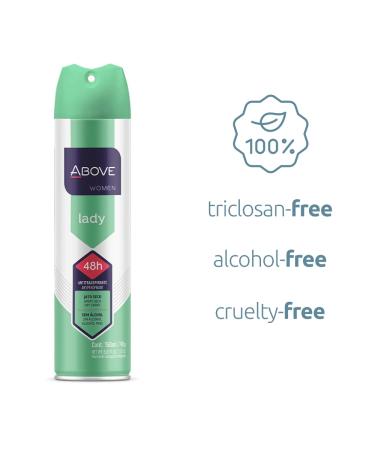 Above 48 Hour Antiperspirant Deodorant Spray for Women - Fresh Scent Controls Sweat and Body Odor Leaves No White Marks Cruelty-Free Vegan Dermatologically Tested Lady 5.07 Fl Oz (Pack of 4) - Buy Online on GoSupps.com