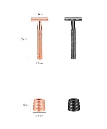Buy Beeto Luminyx Razor & Jodial Double Edge Safety Razor - Eco-Friendly Reusable Razors in Rose Gold | International Shipping Available - Buy Online on GoSupps.com