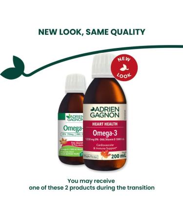 Adrien Gagnon - Omega 3 Liquid + Vitamin D Ultra-Concentrated Formula Easy Absorption for Heart and Brain Health 200 ml - Buy Online on GoSupps.com
