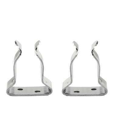 MARINE CITY Stainless-Steel Fine Polished General-Purpose Storage Clips Strong and Sturdy Versatile Hook Spring Clamp Holders (5/8 Inches to 1 Inch) for Boats  Ships  Marines (Pack of 2)