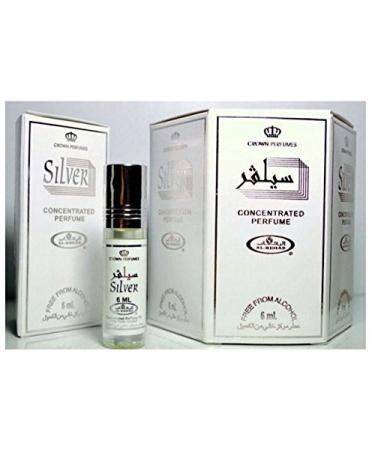Silver - 6ml (.2oz) Roll-on Perfume Oil by Al-Rehab (Crown Perfumes) (Box of 6) - Buy Online on GoSupps.com