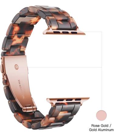 Art Tortoise Shell Resin Apple Watch Band - Compatible with Apple Watch Series 8/7/SE/6/5/4/3/2/1, 38mm/40mm/41mm - Buy Online on GoSupps.com