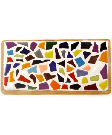 200g Mosaic Stained Glass Tiles for Home Decoration DIY Arts & Crafts - White Ceramic 0.5x2 cm - Buy Online on GoSupps.com