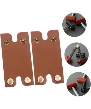 Durable Travel Razor Cover - Hakidzel 2-Piece Men's Razor Accessories | Anti-Scratch Fabric Shell | Brown 8.5x4.5cm - Buy Online on GoSupps.com