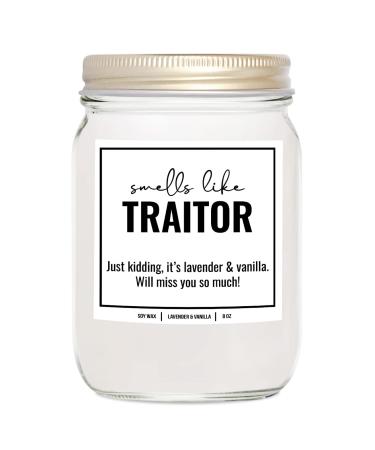 YouNique Designs New Job Candle for Women 8 Ounces Going Away Candle for Coworker Coworker Leaving Candle for Women Farewell Goodbye All Natural Soy Aromatherapy Candles (Lavender & Vanilla)