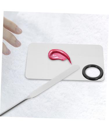 Buy 1 Set Cream Stainless Steel Oil Paint Palette & Makeup Mixing Tools - Ideal for Watercolor Oil Paints and Manicure | International Shipping Available - Buy Online on GoSupps.com