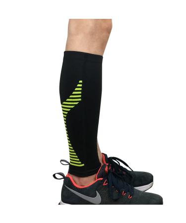 Gemx Calf Compression Sleeve (1 Pair) - Breathable Neoprene Fabric - Shin Splints Support for Men & Women - Ideal for Running, Cycling, Hiking - Size M - Black - Buy Online on GoSupps.com