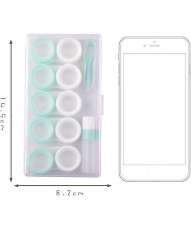 Perfk 2x 5 Pair Portable Contact Lens Containers - Left & Right Two-Color Lens Holders for Women - Shop Internationally! - Buy Online on GoSupps.com
