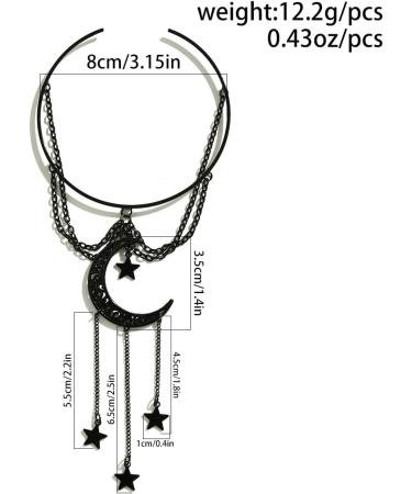Buy Moon Stars Fringe Black Open Armlet - Halloween Armband for Women & Girls | Stylish Upper Arm Bangle (Black Moon - Buy Online on GoSupps.com
